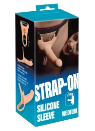 Силиконовый полый страпон на ремнях Silicone Strap-on - 16 см. - Orion - купить с доставкой в Великом Новгороде