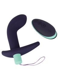 Темно-фиолетовый вибростимулятор простаты с пультом ДУ Remote Controlled Prostate Plug - Orion - в Великом Новгороде купить с доставкой