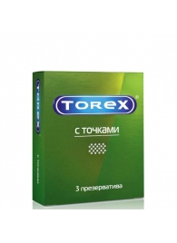 Текстурированные презервативы Torex  С точками  - 3 шт. - Torex - купить с доставкой в Великом Новгороде