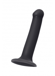 Черный фаллос на присоске Silicone Bendable Dildo M - 18 см. - Strap-on-me - купить с доставкой в Великом Новгороде