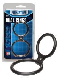 Чёрное двойное эрекционное кольцо Dual Rings Black - Dream Toys - в Великом Новгороде купить с доставкой