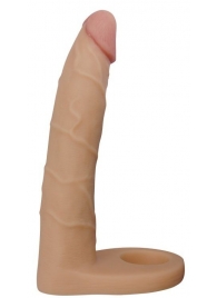Телесная насадка-фаллоимитатор для двойного проникновения - 17 см. - Lovetoy - купить с доставкой в Великом Новгороде