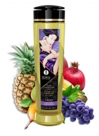 Массажное масло Libido Exotic Fruits с ароматом экзотических фруктов - 240 мл. - Shunga - купить с доставкой в Великом Новгороде