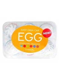 Набор из 6 мастурбаторов Tenga EGG Easy Beat с различным рельефом - Tenga - в Великом Новгороде купить с доставкой