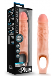 Телесный реалистичный фаллоудлинитель 9 Inch Silicone Cock Sheath Penis Extender - 22,86 см. - Blush Novelties - в Великом Новгороде купить с доставкой