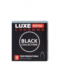 Черные презервативы LUXE Royal Black Collection - 3 шт. - Luxe - купить с доставкой в Великом Новгороде