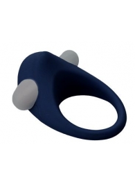 Гладкое синее эрекционное виброкольцо STIMU RING - Dream Toys - в Великом Новгороде купить с доставкой