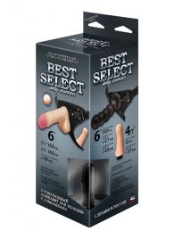 Черный пояс для женщин BEST SELECT с 3 насадками - LOVETOY (А-Полимер) - купить с доставкой в Великом Новгороде