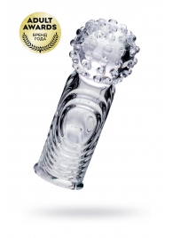 Прозрачная рельефная насадка на палец Ricol - 8 см. - A-toys в Великом Новгороде Прозрачная рельефная насадка на палец Ricol - 8 см. - A-toys