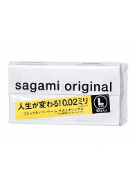 Презервативы Sagami Original 0.02 L-size увеличенного размера - 10 шт. - Sagami - купить с доставкой в Великом Новгороде