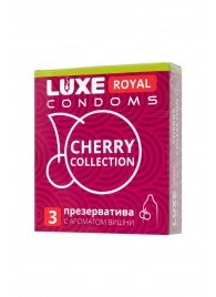 Презервативы с ароматом вишни LUXE Royal Cherry Collection - 3 шт. - Luxe - купить с доставкой в Великом Новгороде