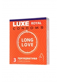 Презервативы с продлевающим эффектом LUXE Royal Long Love - 3 шт. - Luxe - купить с доставкой в Великом Новгороде