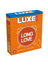 Презервативы с продлевающим эффектом LUXE Royal Long Love - 3 шт. - Luxe - купить с доставкой в Великом Новгороде