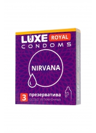 Презервативы с увеличенным количеством смазки LUXE Royal Nirvana - 3 шт. - Luxe - купить с доставкой в Великом Новгороде