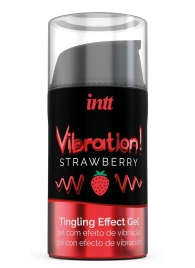 Жидкий интимный гель с эффектом вибрации Vibration! Strawberry - 15 мл. - INTT - купить с доставкой в Великом Новгороде