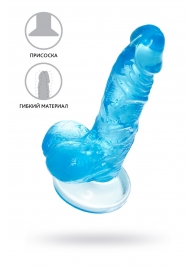 Голубой реалистичный фаллоимитатор Indy - 15,8 см. - A-toys купить с доставкой в интернет-магазине Orgasmix в Великом Новгороде Голубой реалистичный фаллоимитатор Indy - 15,8 см. - A-toys
