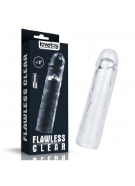 Прозрачная насадка-удлинитель Flawless Clear Penis Sleeve Add 2 - 19 см. - Lovetoy - в Великом Новгороде купить с доставкой