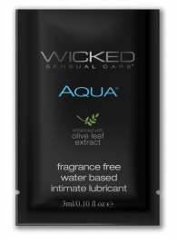 Легкий лубрикант на водной основе с алое Wicked Aqua - 3 мл. - Wicked - купить с доставкой в Великом Новгороде