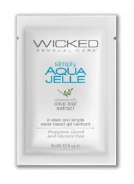 Гель-лубрикант Simply Aqua Jelle - 3 мл. - Wicked - купить с доставкой в Великом Новгороде