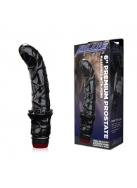 Черный вибромассажер простаты 6  Premium Prostate Massager - BlueLine - в Великом Новгороде купить с доставкой