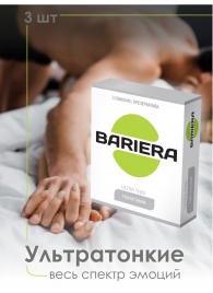 Ультратонкие презервативы Bariera Ultra Thin - 3 шт. - Bariera - купить с доставкой в Великом Новгороде