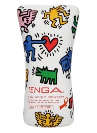 Мастурбатор-туба Keith Haring Soft Tube CUP - Tenga - в Великом Новгороде купить с доставкой