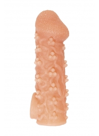 Телесная закрытая насадка с пучками шишечек Cock Sleeve Size S - 13,8 см. - KOKOS - в Великом Новгороде купить с доставкой Телесная закрытая насадка с пучками шишечек Cock Sleeve Size S - 13,8 см. - KOKOS - в Великом Новгороде купить с доставкой