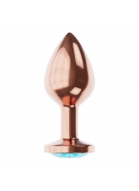 Пробка цвета розового золота с малиновым кристаллом Diamond Topaz Shine L - 8,3 см. - Lola Games - купить с доставкой в Великом Новгороде