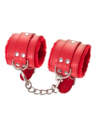 Красные наручники Anonymo из искусственной кожи - ToyFa - купить с доставкой в Великом Новгороде