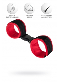 Красно-черные велюровые оковы Anonymo - ToyFa - купить с доставкой в Великом Новгороде