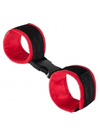 Красно-черные велюровые оковы Anonymo - ToyFa - купить с доставкой в Великом Новгороде