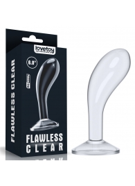 Прозрачный стимулятор простаты Flawless Clear Prostate Plug - 15 см. - Lovetoy - в Великом Новгороде купить с доставкой