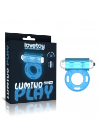 Голубое, светящееся в темноте эрекционное виброкольцо Lumino Play Vibrating Penis Ring - Lovetoy - в Великом Новгороде купить с доставкой