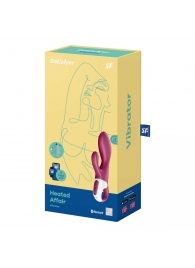 Малиновый вибратор-кролик Heated Affair с функцией нагрева - 20,5 см. - Satisfyer