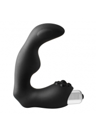 Черный вибромассажер простаты FantASStic Vibrating Prostate Massager - 11,3 см. - Dream Toys - в Великом Новгороде купить с доставкой