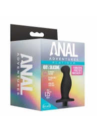 Черный анальный вибромассажёр Silicone Vibrating Prostate Massager 02 - 10,8 см. - Blush Novelties - в Великом Новгороде купить с доставкой