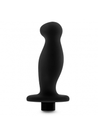 Черный анальный вибромассажёр Silicone Vibrating Prostate Massager 02 - 10,8 см. - Blush Novelties - в Великом Новгороде купить с доставкой