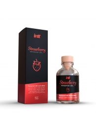 Массажный гель с ароматом клубники Strawberry - 30 мл. - INTT - купить с доставкой в Великом Новгороде