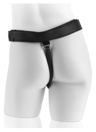 Страпон с телесной насадкой 7  Uncut with Strap on Harness - 18 см. - Pipedream - купить с доставкой в Великом Новгороде