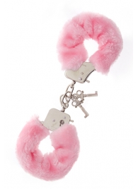 Металлические наручники с розовой меховой опушкой METAL HANDCUFF WITH PLUSH PINK - Dream Toys - купить с доставкой в Великом Новгороде