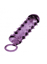 Закрытая фиолетовая насадка с пупырышками SAMURAI PENIS SLEEVE PURPLE - 14,5 см. - NMC - в Великом Новгороде купить с доставкой