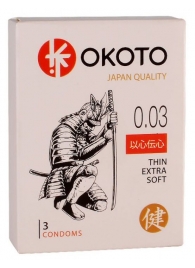 Тонкие презервативы OKOTO Thin Extra Soft - 3 шт. - Sitabella - купить с доставкой в Великом Новгороде