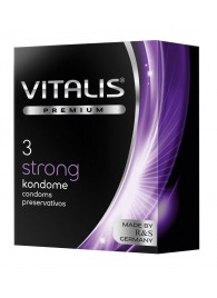 Презервативы с утолщенной стенкой VITALIS PREMIUM strong - 3 шт. - Vitalis - купить с доставкой в Великом Новгороде