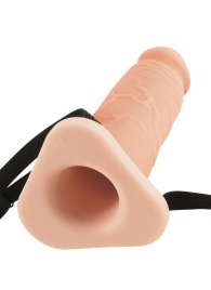 Телесный реалистичный фаллоимитатор с полостью Silicone Hollow Extension - 20 см. - Pipedream - купить с доставкой в Великом Новгороде