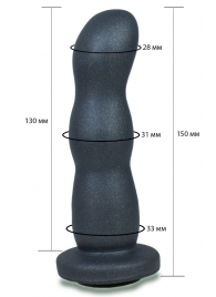 Черная анальная рельефная насадка-фаллоимитатор - 15 см. - LOVETOY (А-Полимер) - купить с доставкой в Великом Новгороде