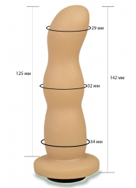 Телесная рельефная насадка Harness - 14,2 см. - LOVETOY (А-Полимер) - купить с доставкой в Великом Новгороде