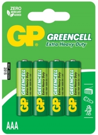 Батарейки солевые GP GreenCell AAA/R03G - 4 шт. - Элементы питания - купить с доставкой в Великом Новгороде