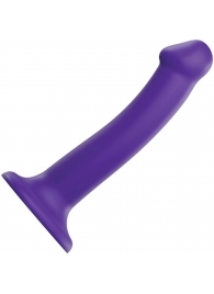 Фиолетовый фаллоимитатор-насадка Strap-On-Me Dildo Dual Density size M - 18 см. - Strap-on-me - купить с доставкой в Великом Новгороде