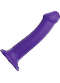 Фиолетовый фаллоимитатор-насадка Strap-On-Me Dildo Dual Density size L - 19 см. - Strap-on-me - купить с доставкой в Великом Новгороде