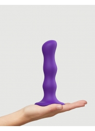 Фиолетовая насадка Strap-On-Me Dildo Geisha Balls size M - Strap-on-me - купить с доставкой в Великом Новгороде